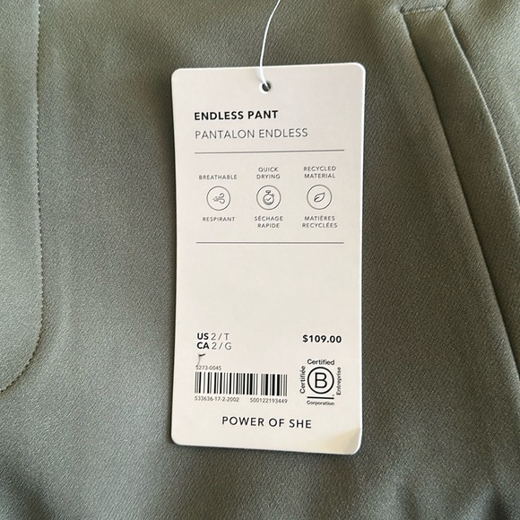 Athleta Endless Pant, size 2 Tall, Moss - Picture 4 of 8